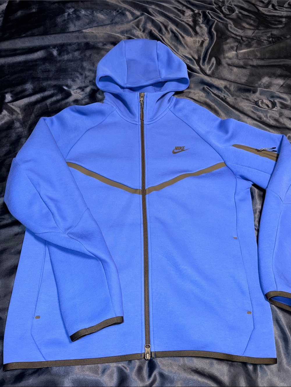 Nike Electric Blue Full-Zip Hooded Performance Jacket